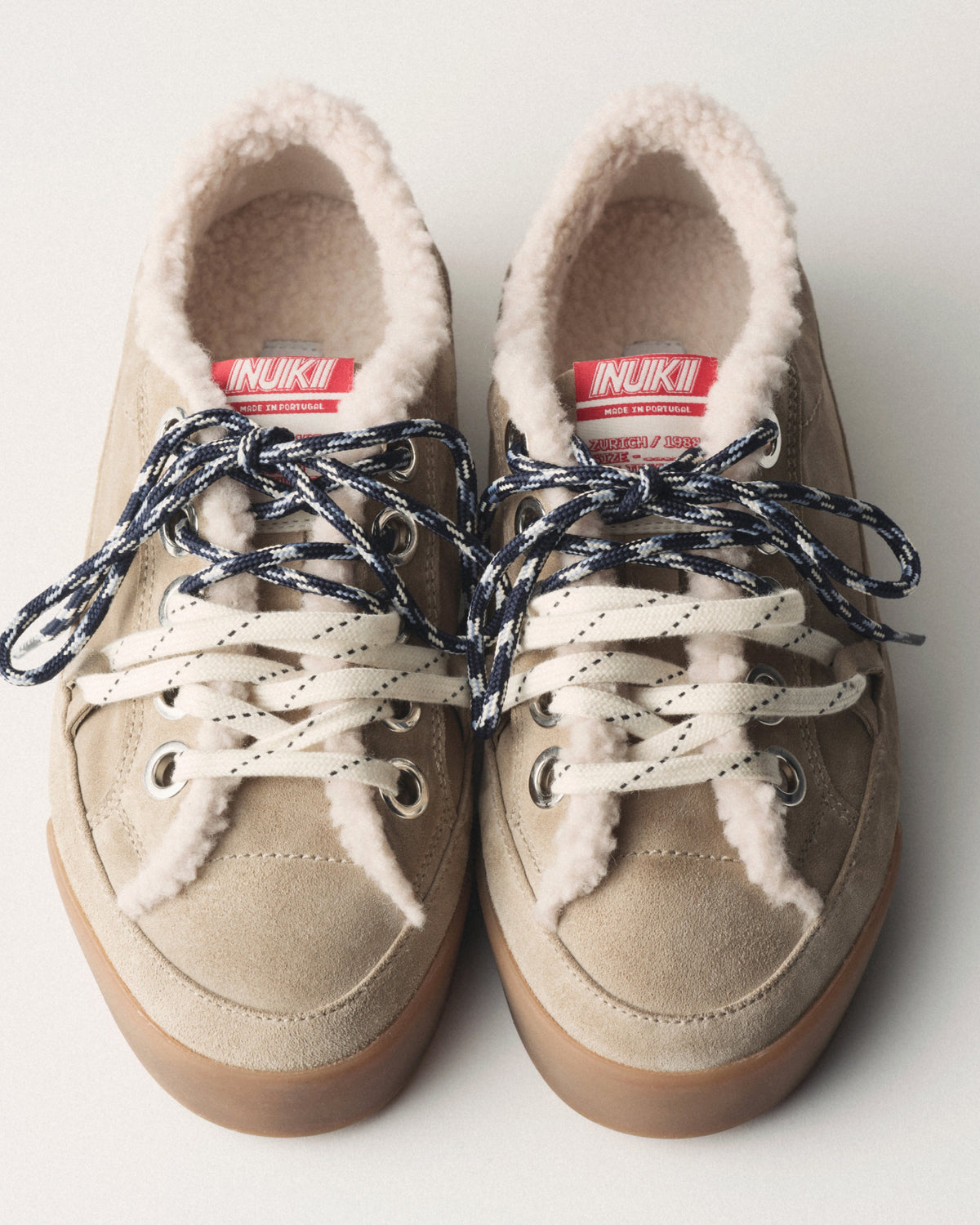 Sneakers Inuikii Tessa in scamosciato con fodera in lana, colore Beige, immagine 6 di 8