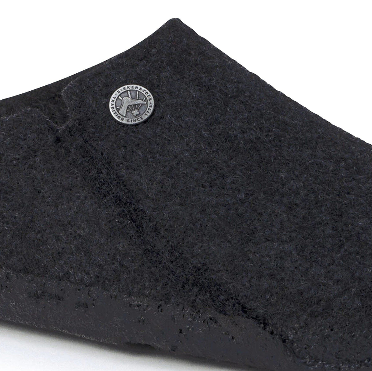 Pantofola in feltro di lana Birkenstock Zermatt Shearling Felt, colore Antracite, dettaglio 3