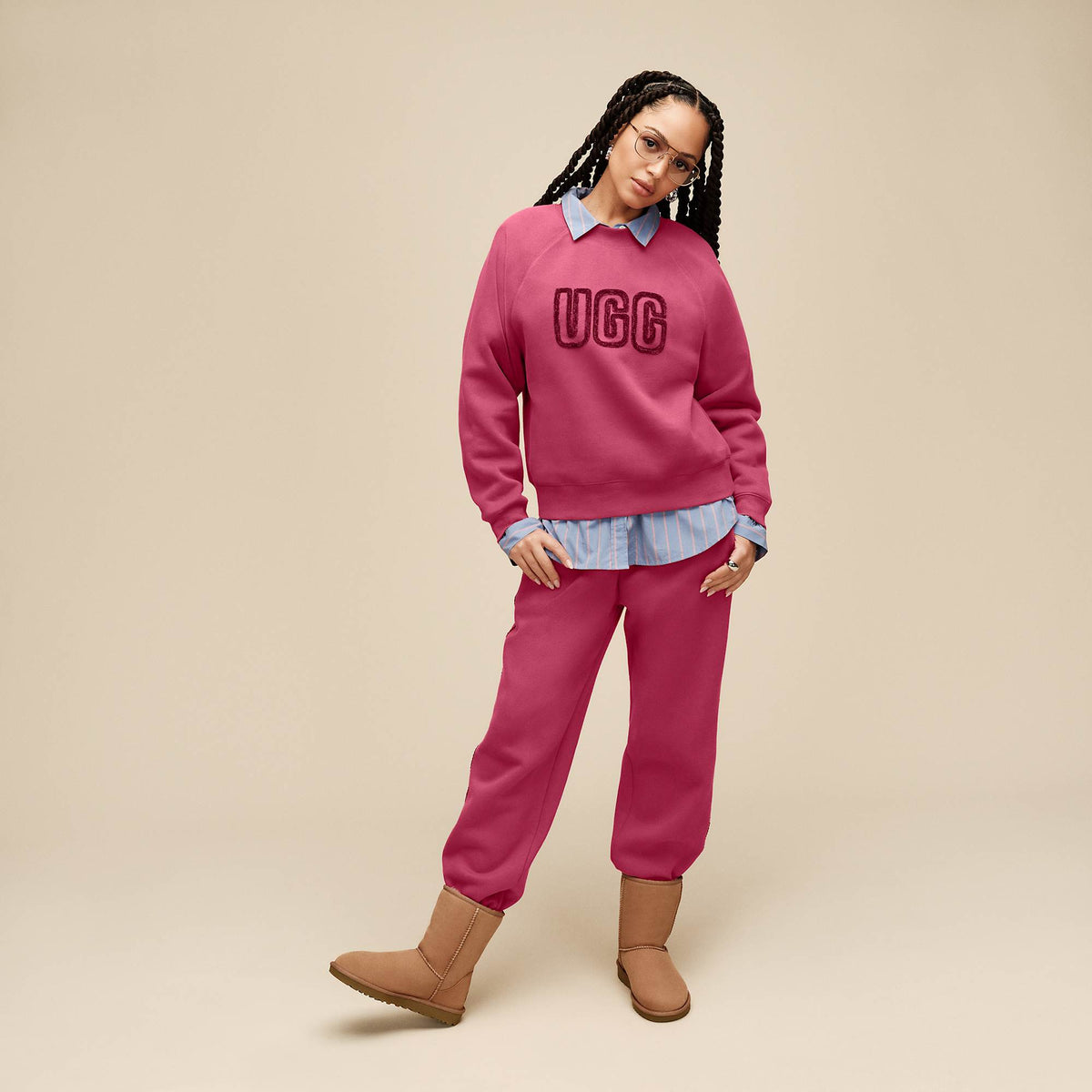 Stivale UGG Classic Short II in pelle scamosciata con gambale risvoltabile, colore Chestnut, immagine 8 di 8