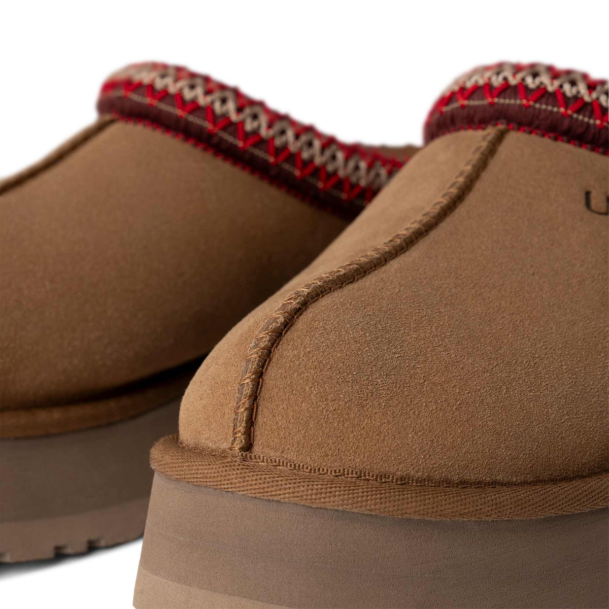 Pantofola slip-on UGG Tazz in pelle scamosciata, colore Chestnut, immagine 5 di 5