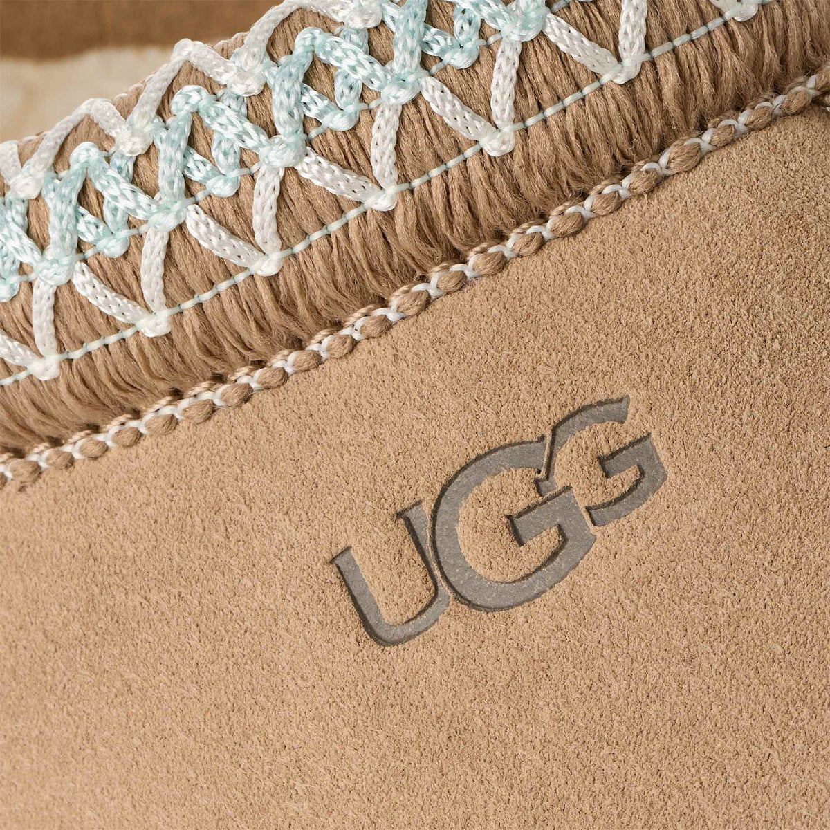 Pantofola slip-on UGG Tazz in pelle scamosciata, colore Sand, immagine 4 di 6