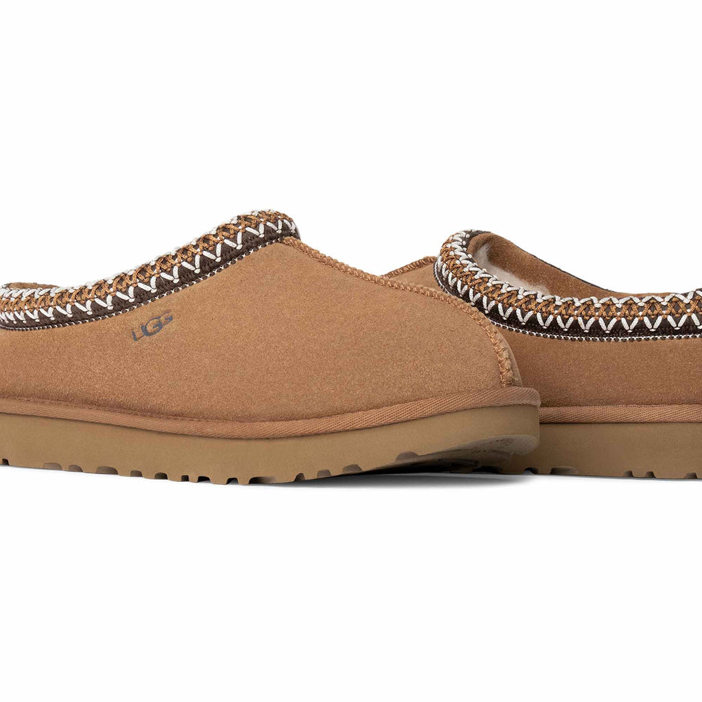 Pantofola slip-on UGG Tasman in pelle scamosciata, colore Chestnut, immagine 3 di 6