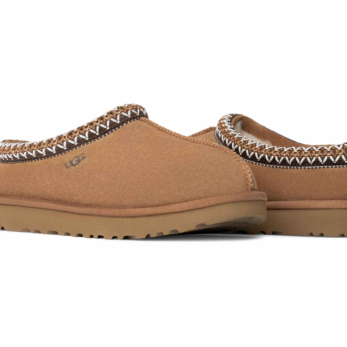 Pantofola slip-on UGG Tasman in pelle scamosciata, colore Chestnut, immagine 3 di 6