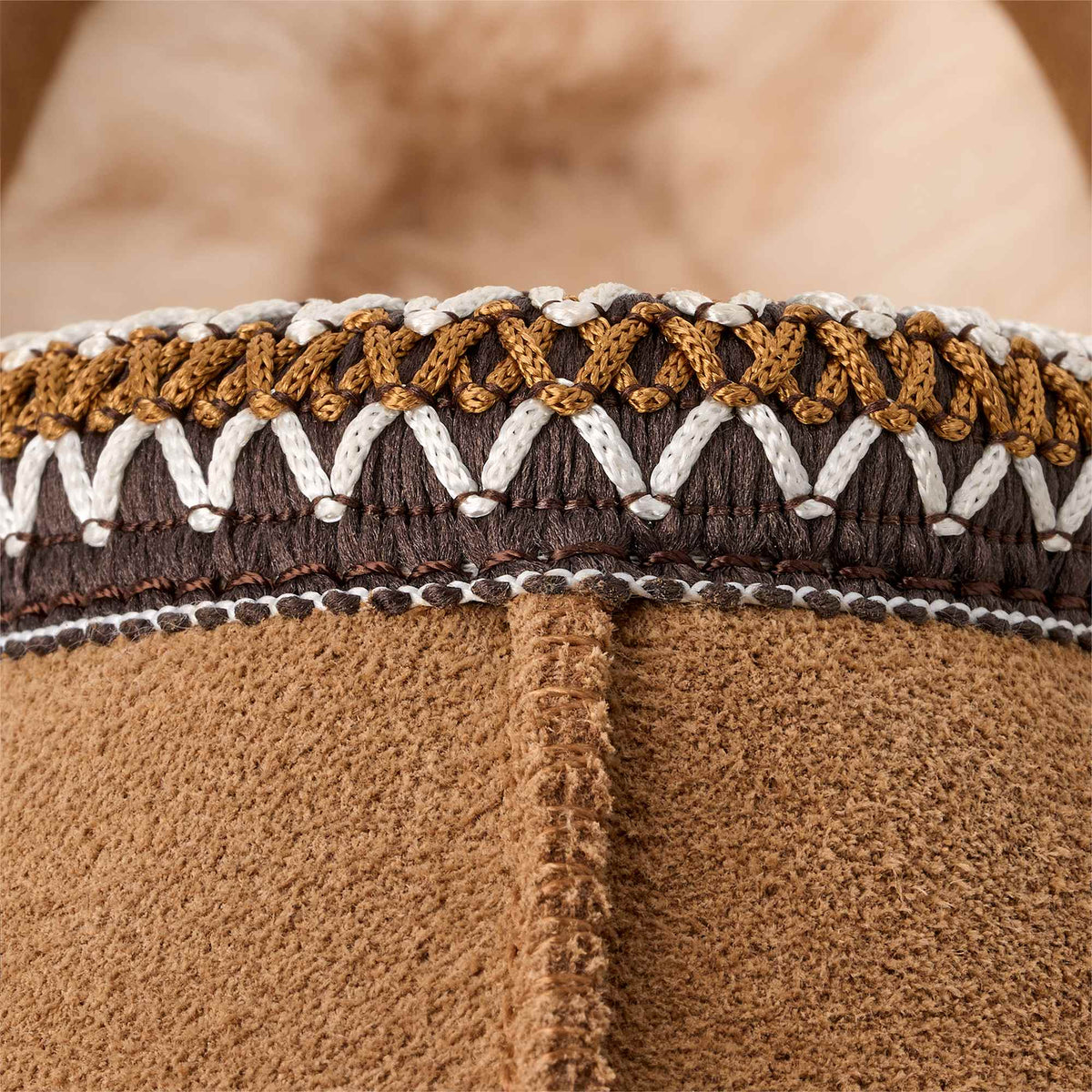Pantofola slip-on UGG Tasman in pelle scamosciata, colore Chestnut, immagine 4 di 6