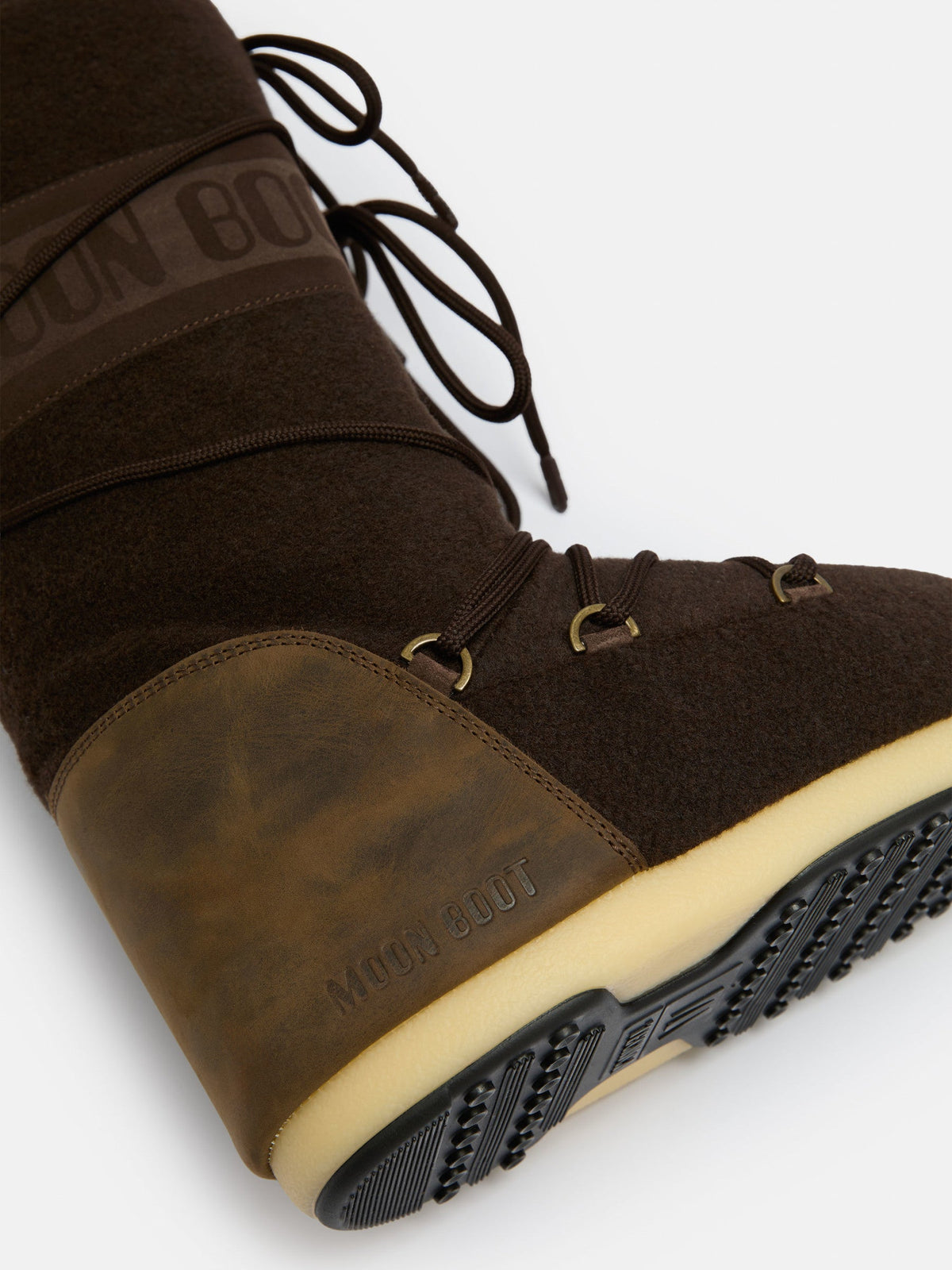 Doposci alto in feltro Moon Boot Icon Nubuck Felt, colore Marrone scuro, immagine 4 di 6
