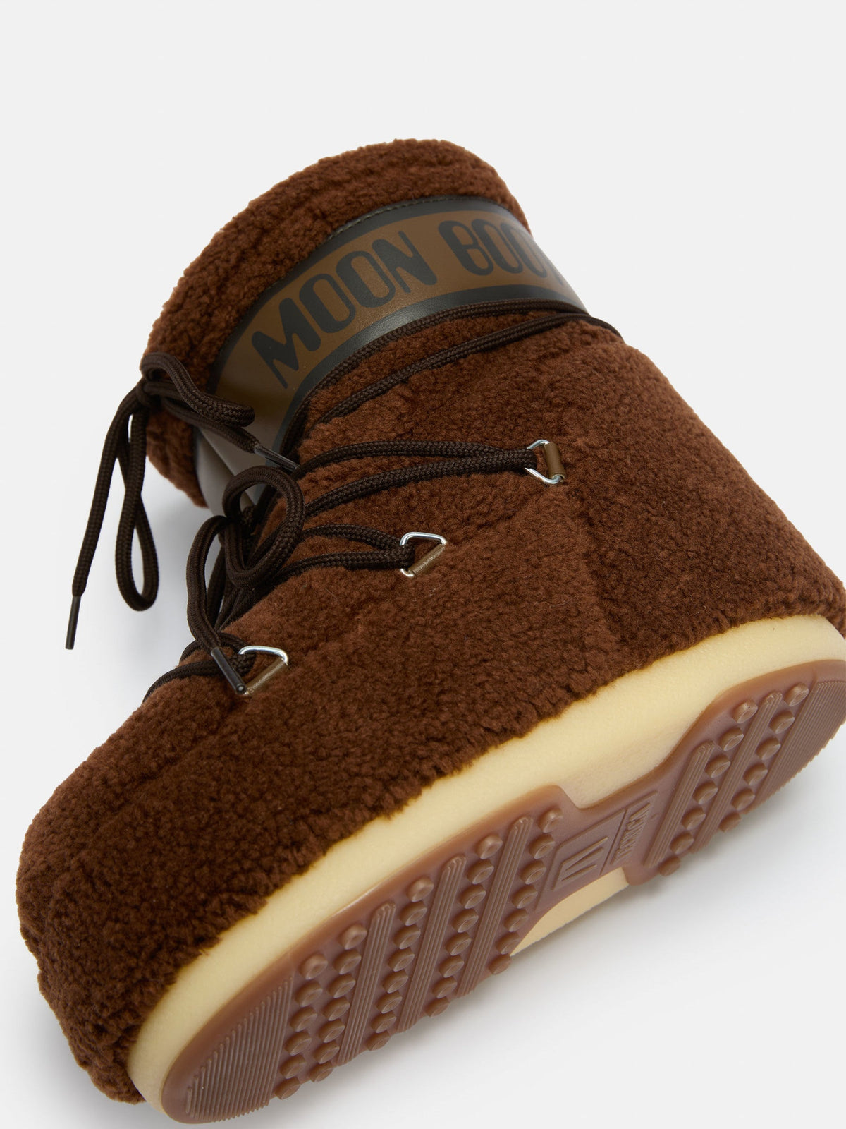 Doposci basso in pile Moon Boot Icon Low Fleece, colore Marrone, immagine 3 di 5