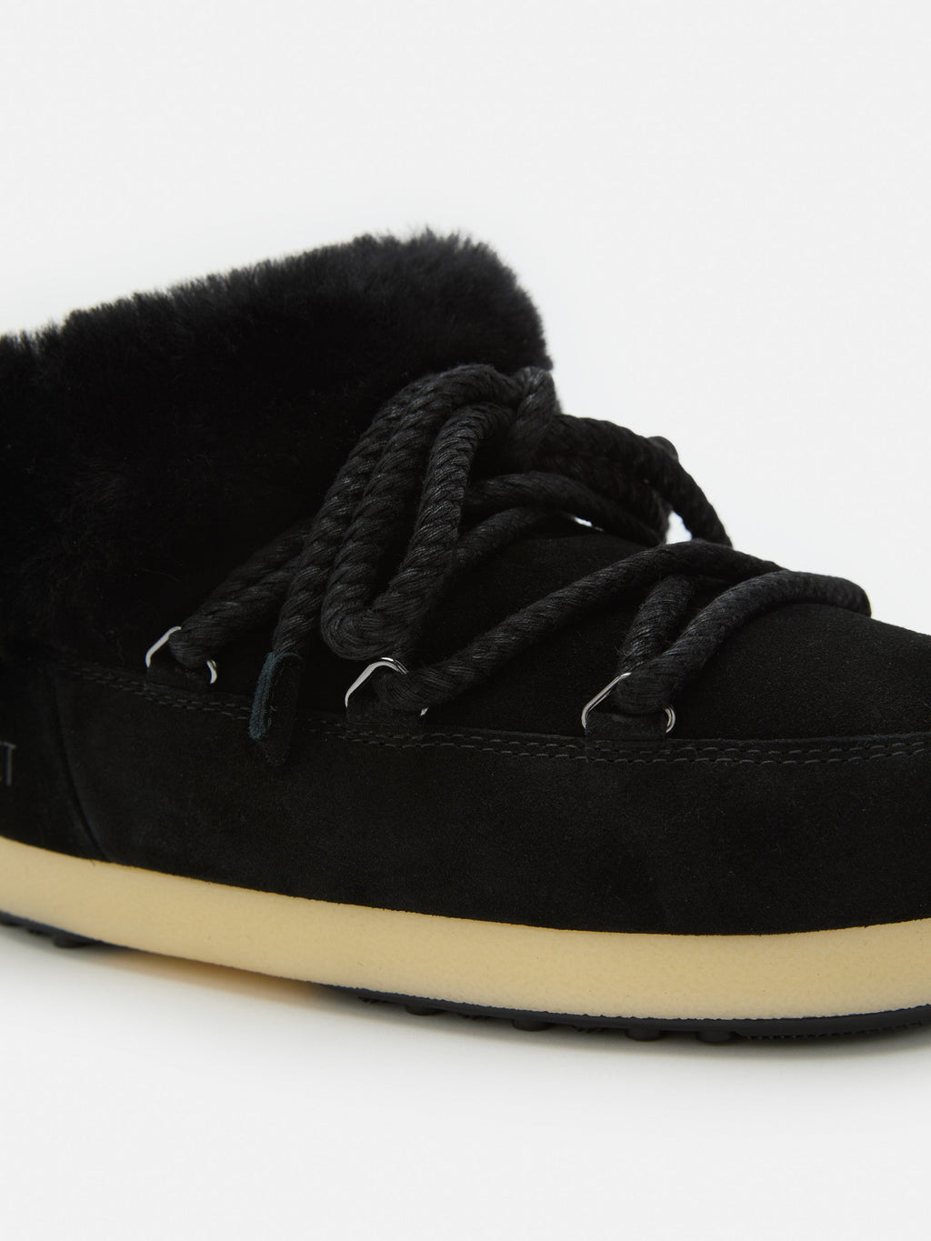 Zoccolo in scamosciato Moon Boot EVX Suede Mules, colore Nero/Naturale, immagine 3 di 4