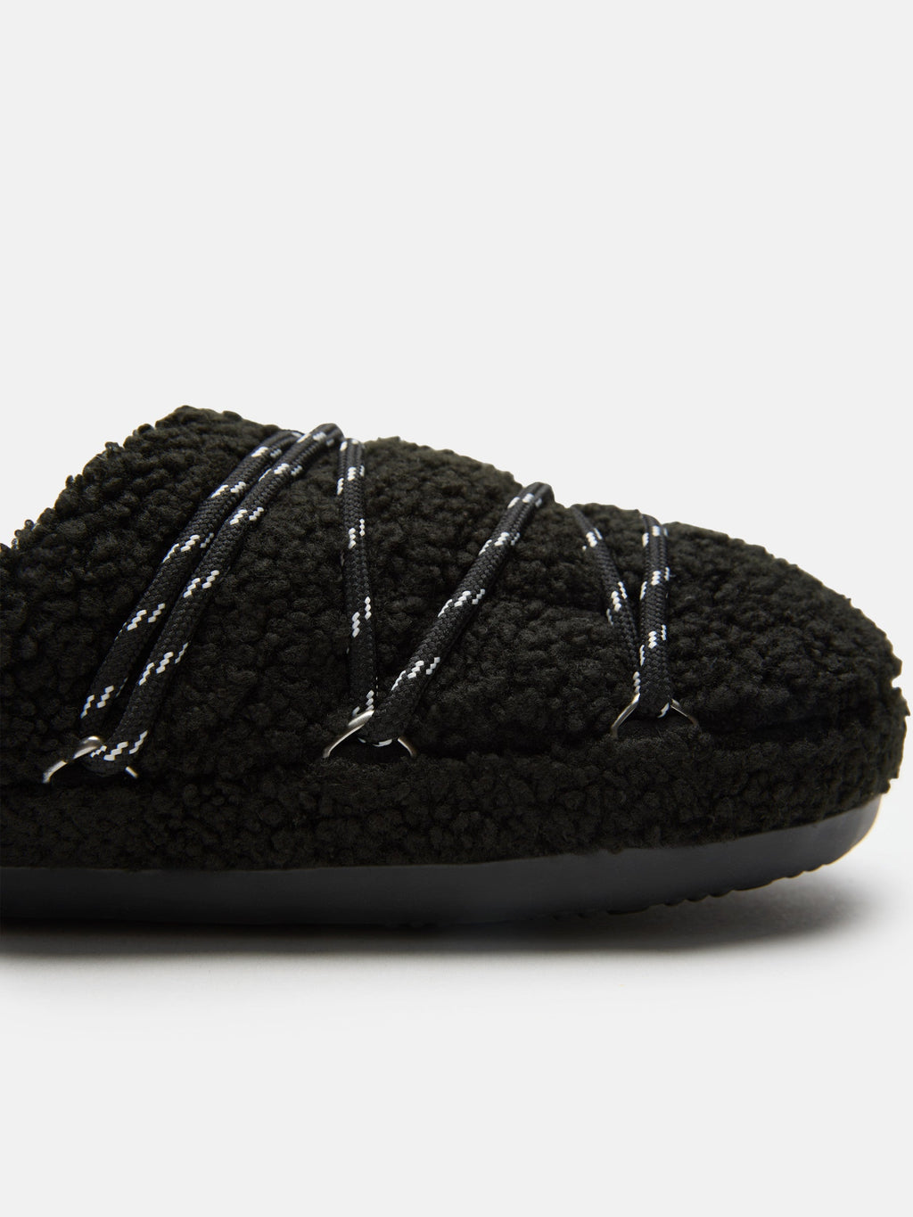 Pantofola in tessuto teddy Moon Boot Teddy Slipper, colore Nero, immagine 3 di 4