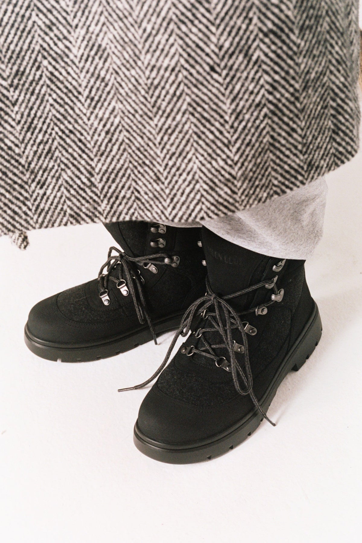 Anfibio in nubuck e feltro Moon Boot Combat Boot Felt, colore Nero, immagine 5 di 5