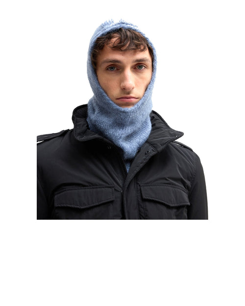 Aspesi balaclava in mohair e lana, colore azzurro, immagine 2 di 4