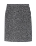 Aspesi gonna al ginocchio in lana mouliné a coste, colore grigio mouliné, vista principale