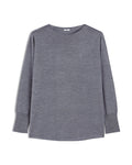 Aspesi maglia in lana merino con scollo a barca, colore grigio, vista principale