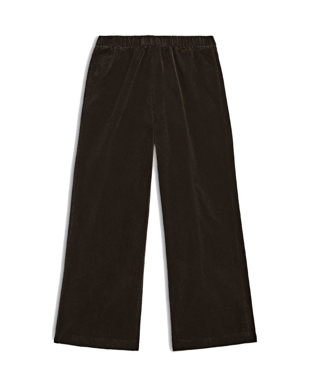 Aspesi pantaloni ampi in velluto a coste con elastico, colore marrone, vista principale