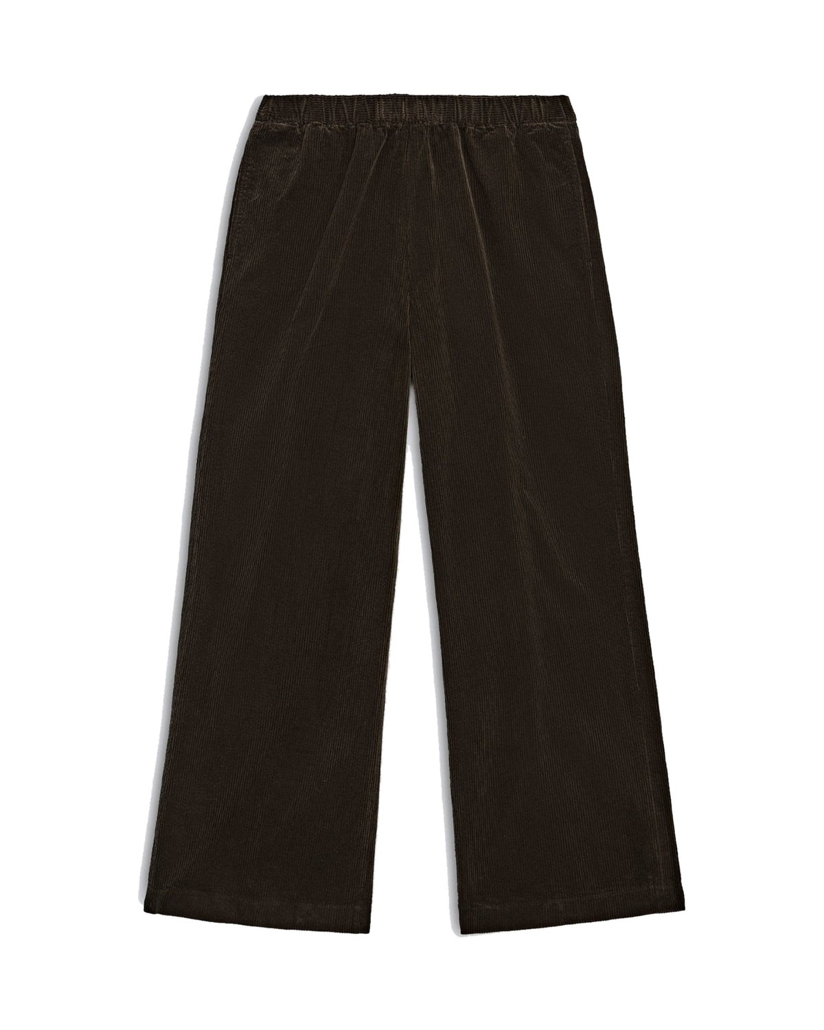 Aspesi pantaloni ampi in velluto a coste con elastico, colore marrone, vista principale