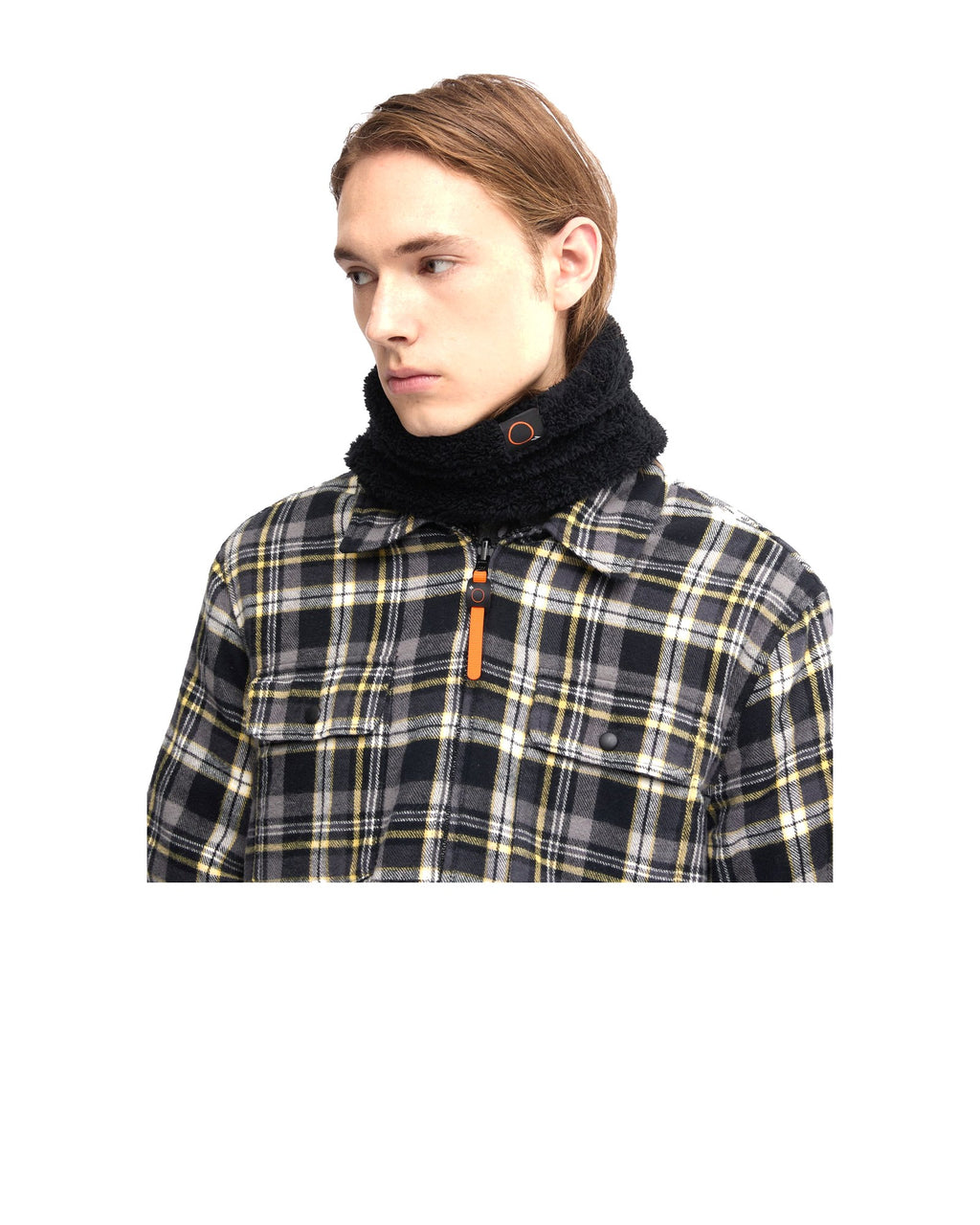 Aspesi scaldacollo in peluche, colore nero, immagine 4 di 4