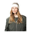 Barts Eimhir Beanie, berretto in maglia jacquard, colore crema e marrone, vista principale