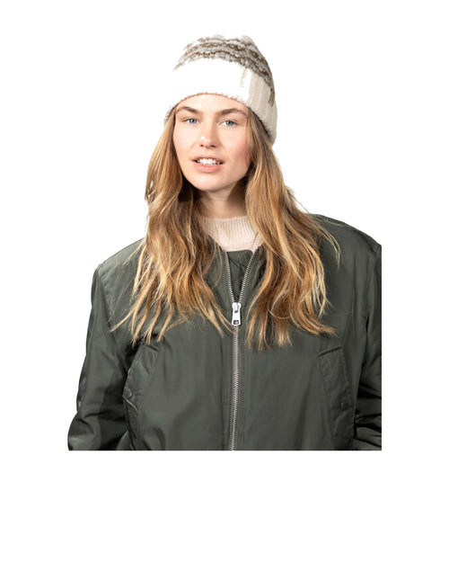 Barts Eimhir Beanie, berretto in maglia jacquard, colore crema e marrone, vista principale