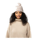 Barts Pasque Beanie, berretto con pompon, colore crema, vista principale