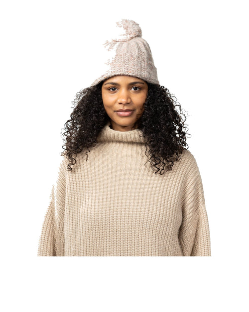 Barts Pasque Beanie, berretto con pompon, colore crema, vista principale