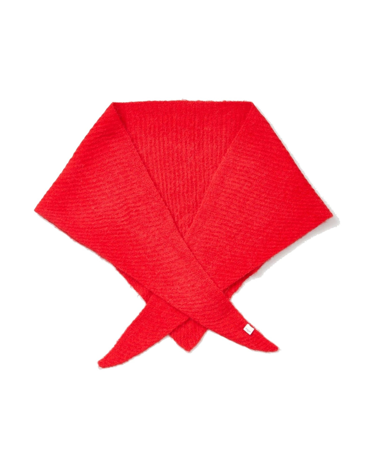 Becksöndergaard sciarpa triangolare in alpaca e lana, colore rosso salsa, vista principale