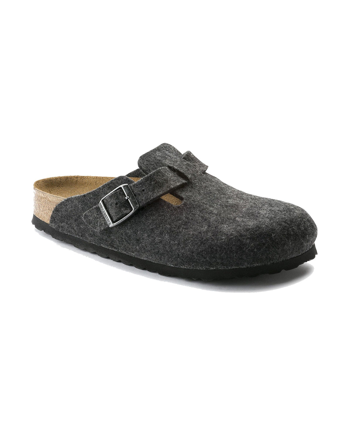 Zoccolo in feltro di lana Birkenstock Boston Wool, colore Antracite, vista principale