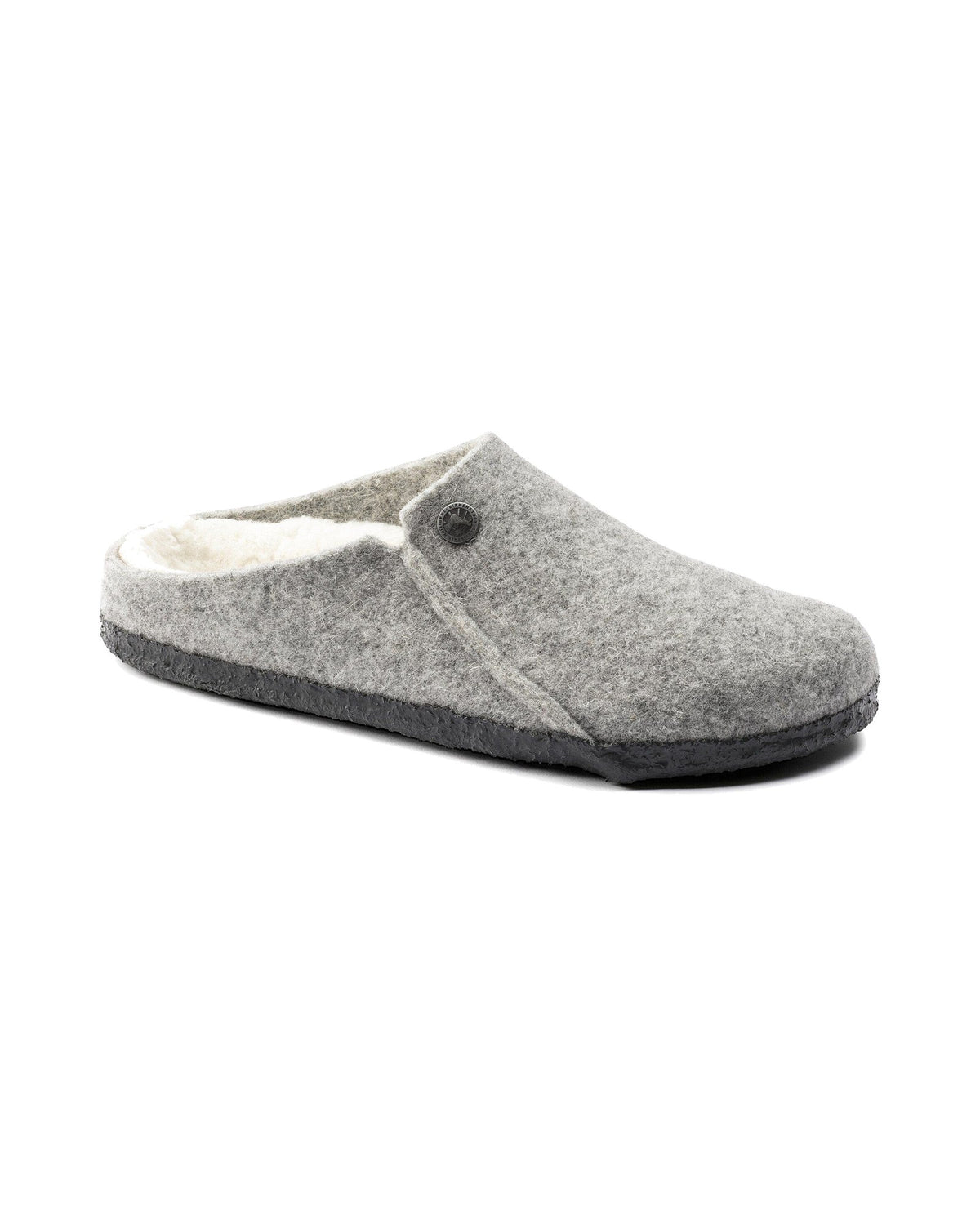 Pantofola in feltro di lana Birkenstock Zermatt Shearling Felt, colore Grigio chiaro, vista principale