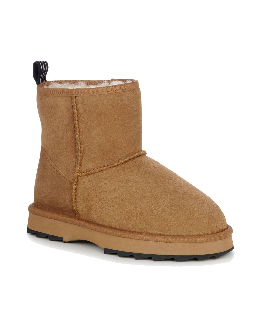 Stivaletto EMU Australia Sharky Mini in montone con suola Sharky, colore Castagna/Nero, immagine 3 di 7