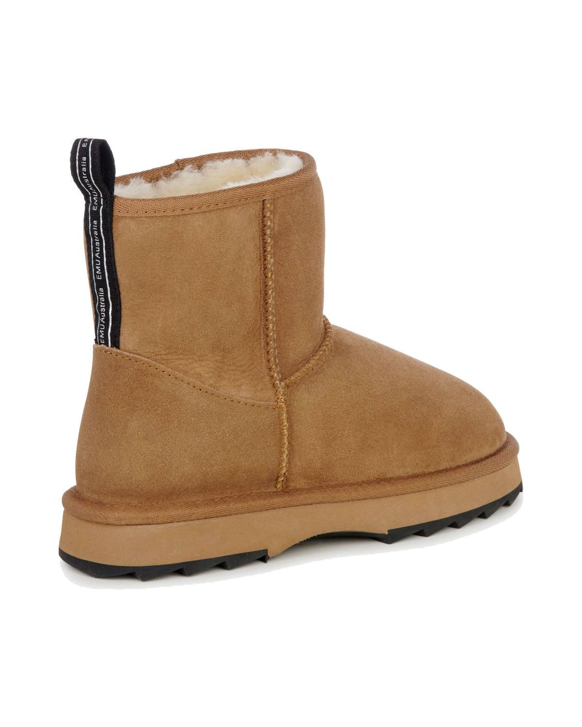 Stivaletto EMU Australia Sharky Mini in montone con suola Sharky, colore Castagna/Nero, immagine 4 di 7
