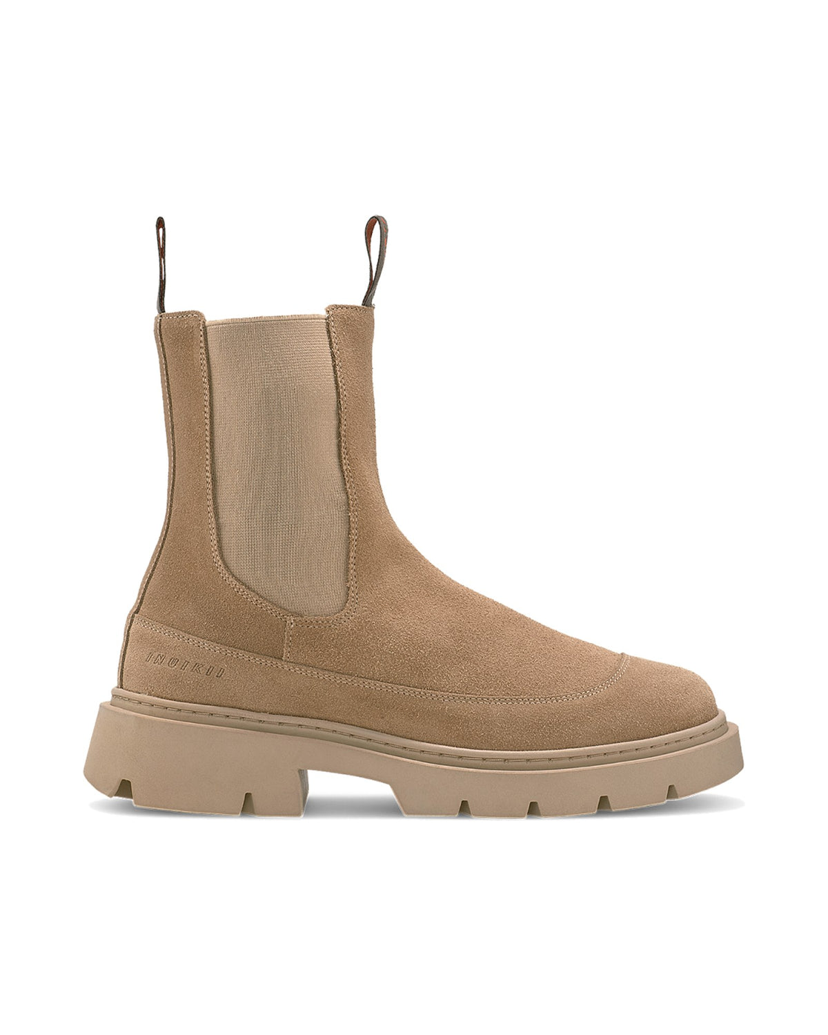 Stivaletto chelsea Inuikii Chelsea Wool in pelle con interno in lana, colore Beige, immagine 3 di 4