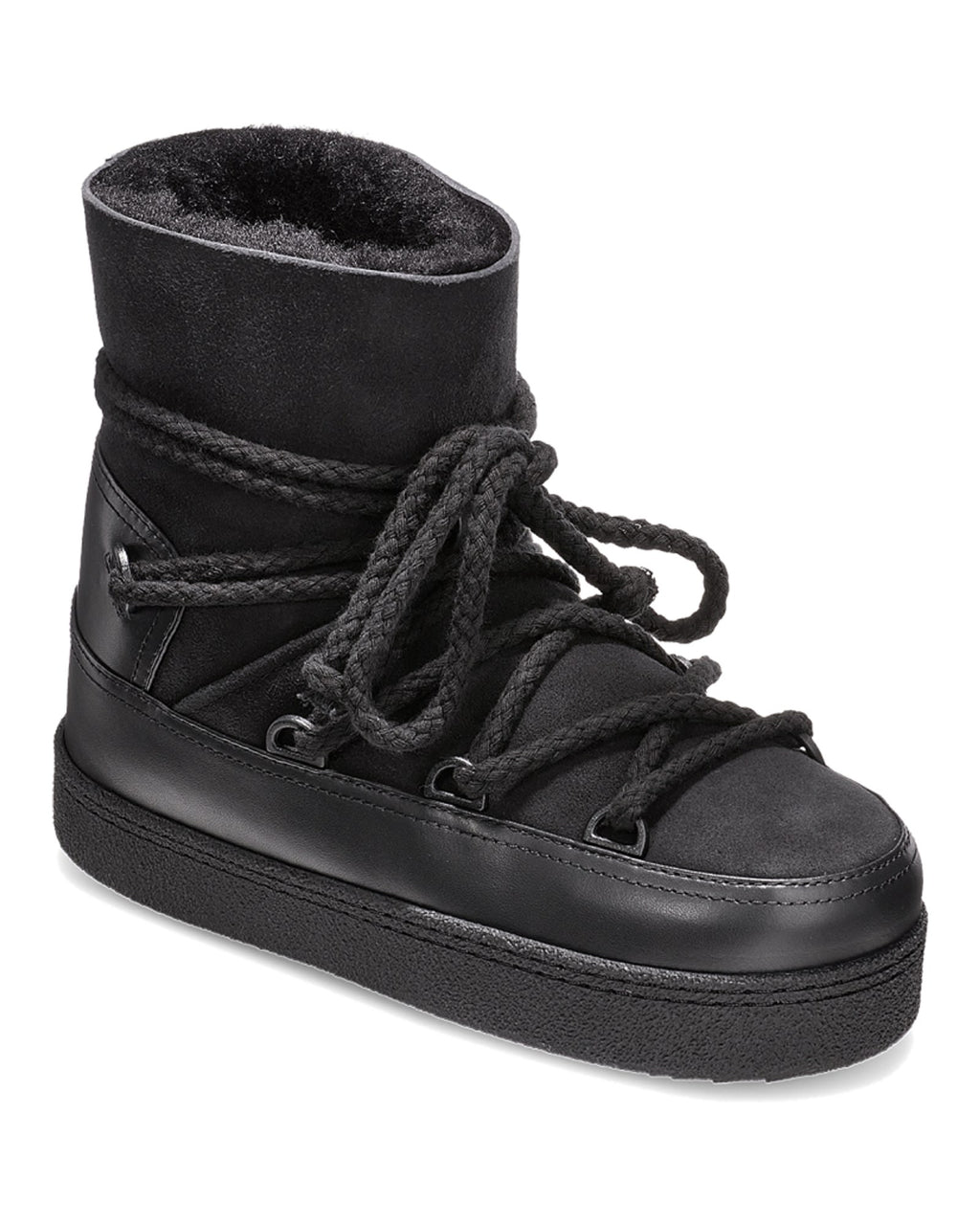Stivale Inuikii Classic Boot in lana e pelle, colore Nero, immagine 2 di 4