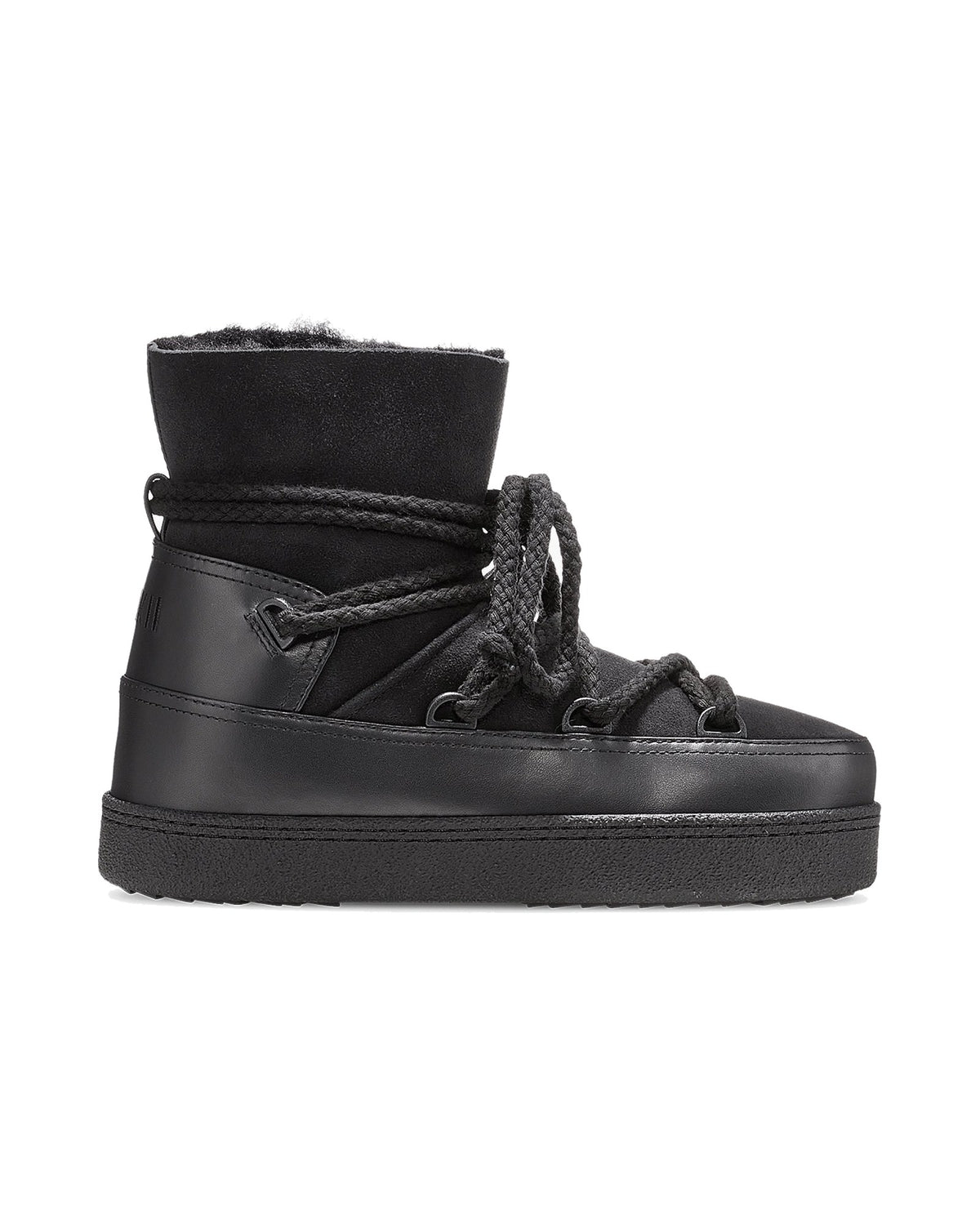 Stivale Inuikii Classic Boot in lana e pelle, colore Nero, immagine 3 di 4