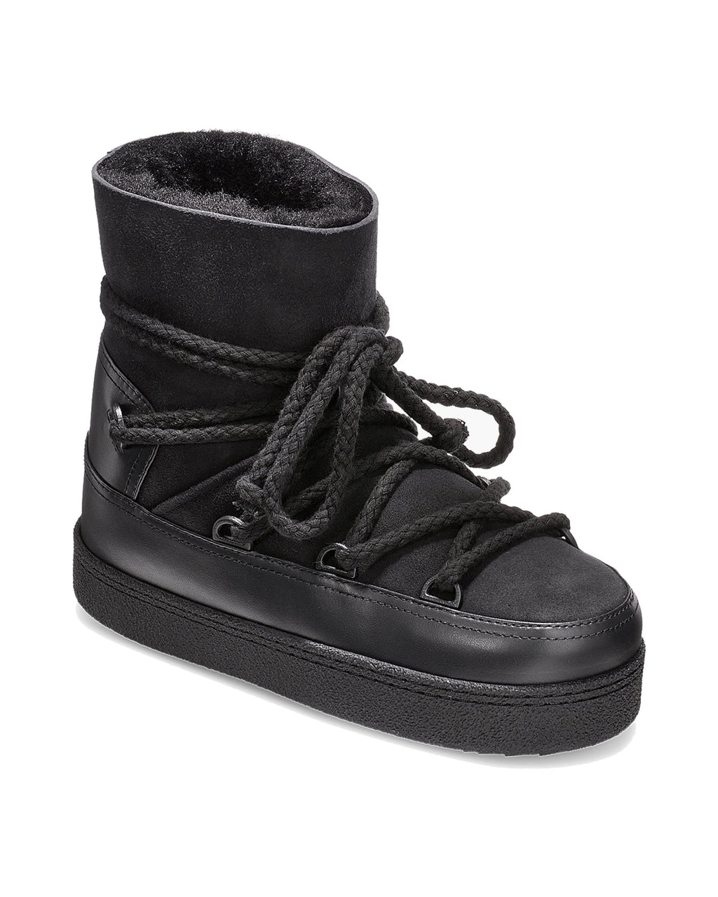 Stivale Inuikii Classic Boot in lana e pelle, colore Nero, immagine 4 di 4