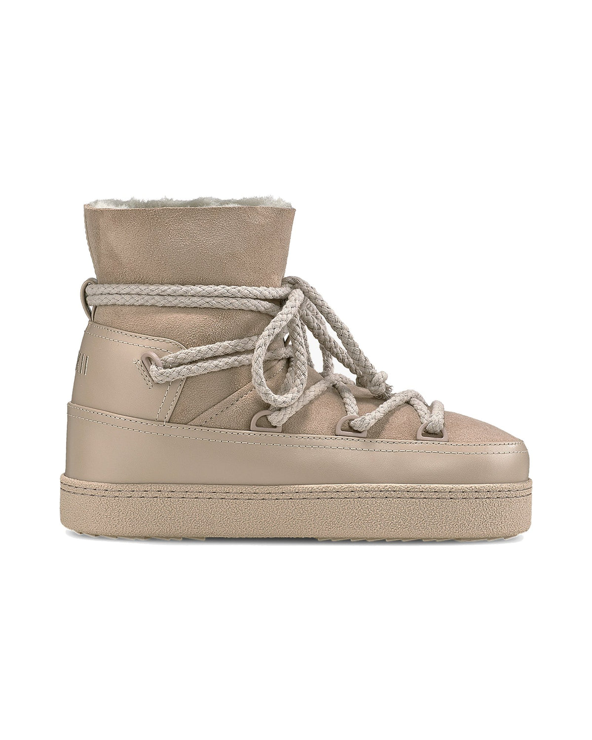 Stivale Inuikii Classic Boot in lana e pelle, colore Grigio, vista principale