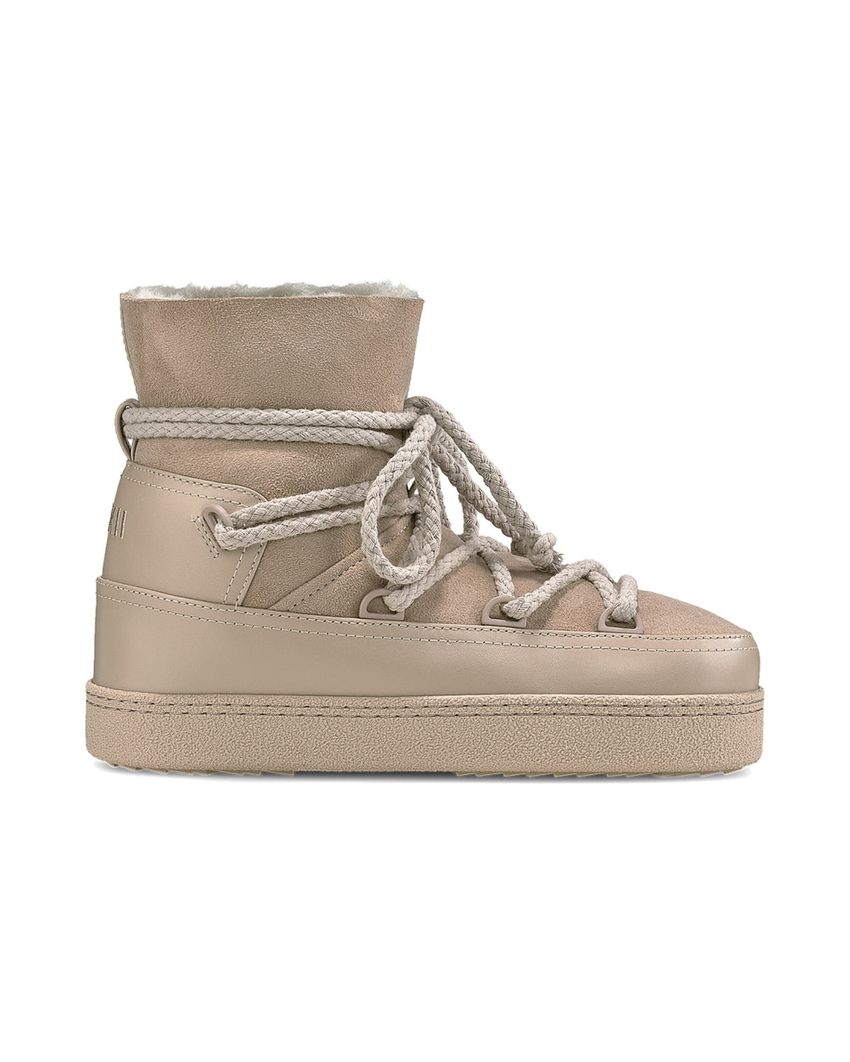 Stivale Inuikii Classic Boot in lana e pelle, colore Grigio, immagine 2 di 4