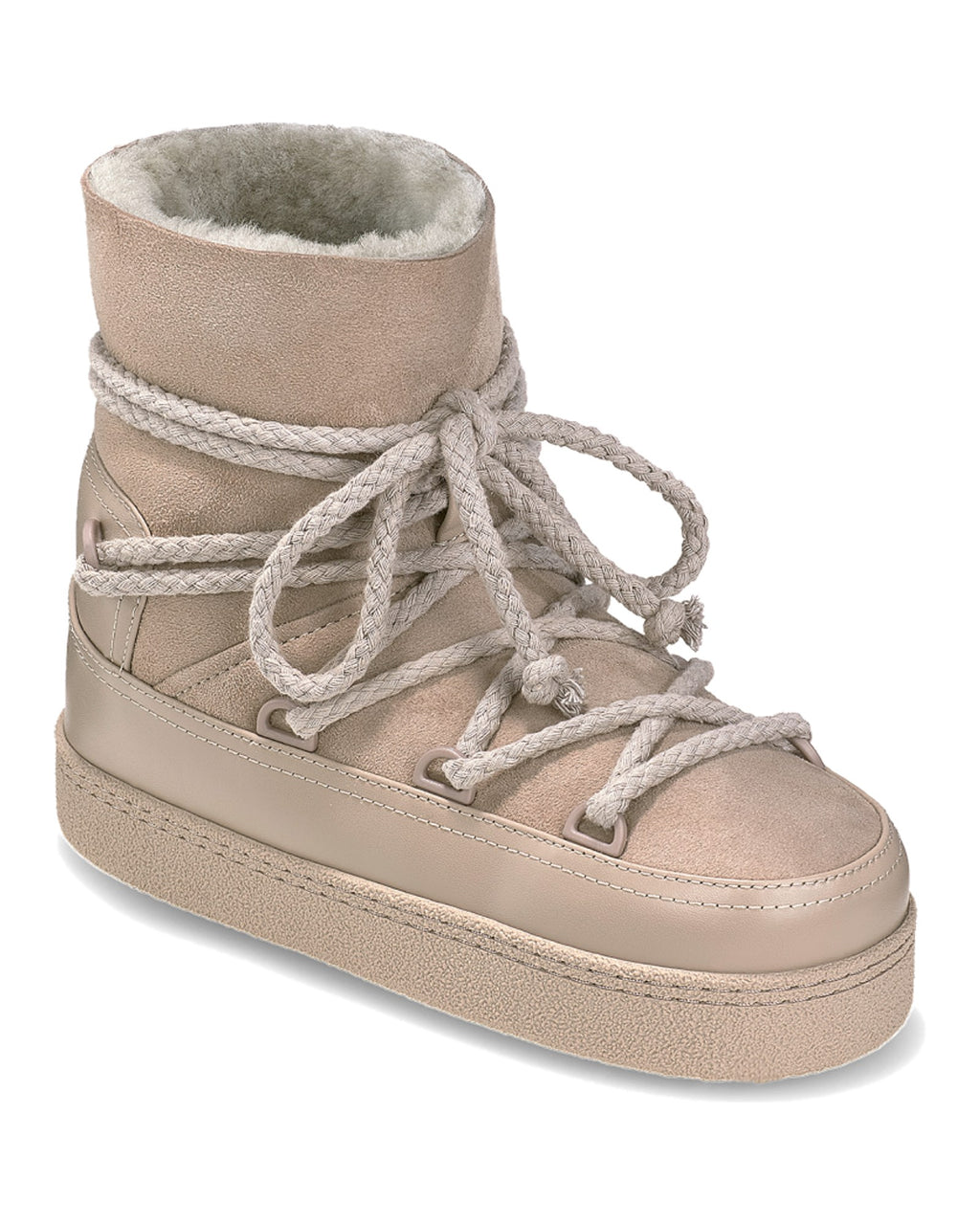 Stivale Inuikii Classic Boot in lana e pelle, colore Grigio, immagine 3 di 4