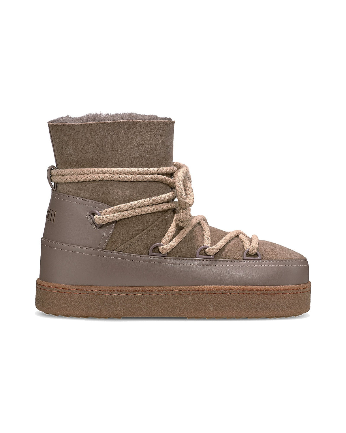 Stivale Inuikii Classic Boot in lana e pelle, colore Tortora, vista principale