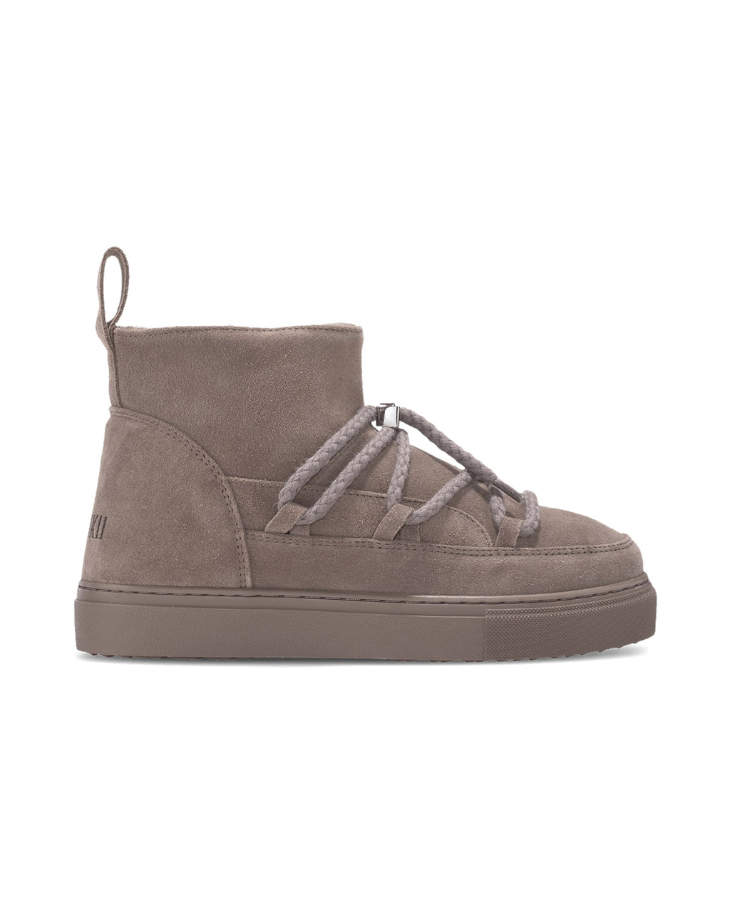 Sneakers basse Inuikii Classic Low in pelle con interno in lana, colore Tortora, immagine 3 di 5