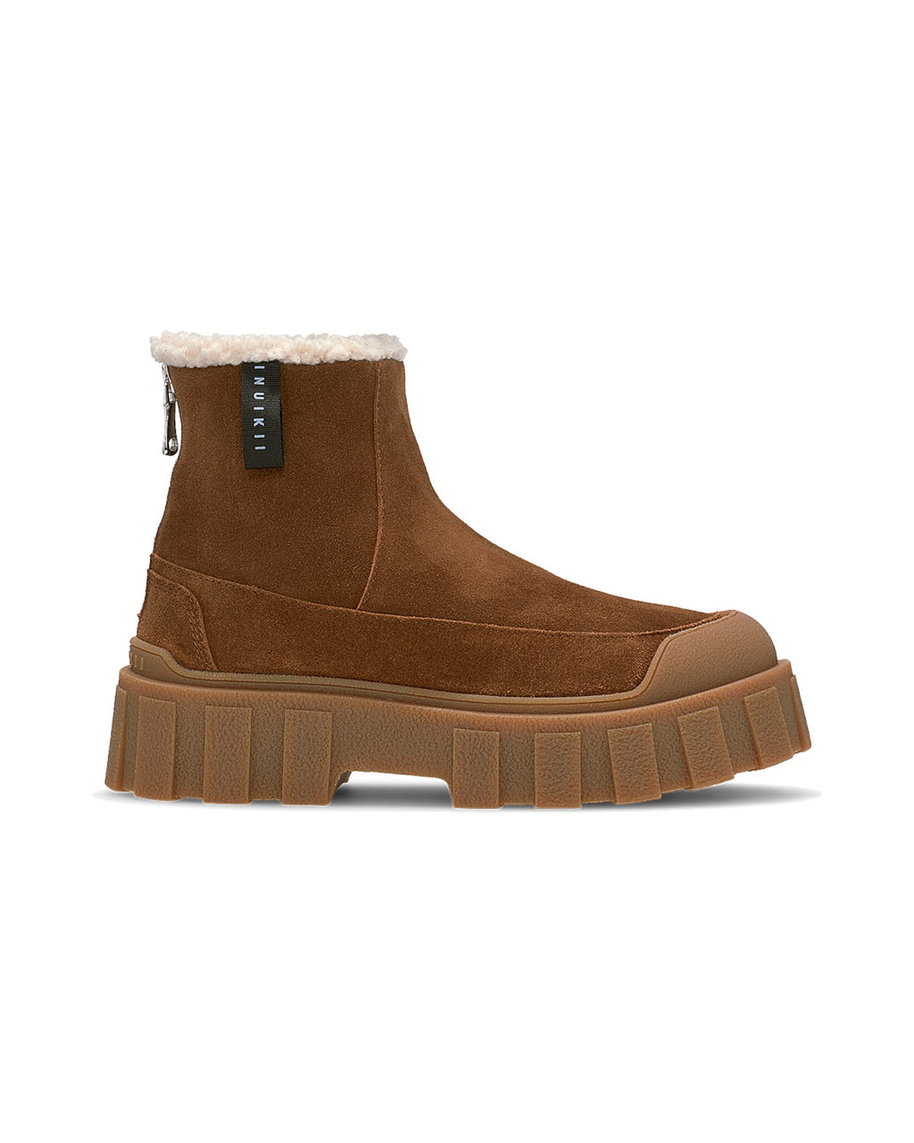Stivaletto Inuikii Cortina Wool in pelle con interno in lana, colore Marrone, immagine 3 di 4