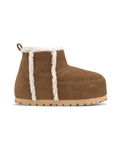 Stivaletto Inuikii Cozy Boot Ankle in pelle scamosciata con interno in lana, colore Cognac, vista principale