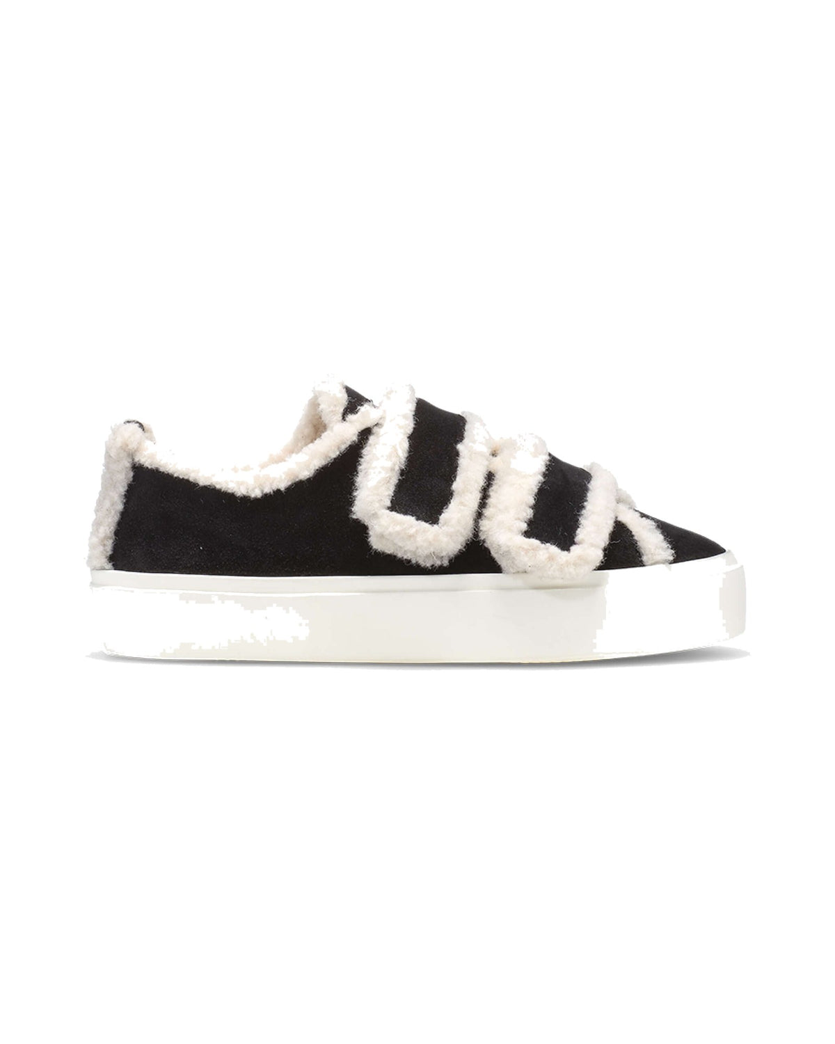 Sneakers con strappo Inuikii Shearling Low Velcro, colore Nero, vista principale