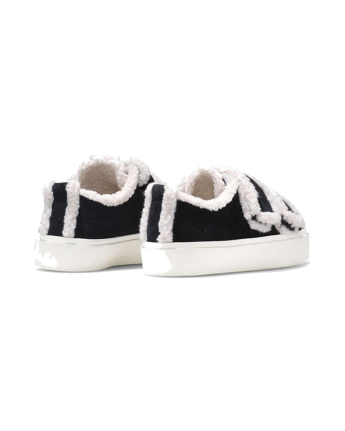 Sneakers con strappo Inuikii Shearling Low Velcro, colore Nero, immagine 5 di 8