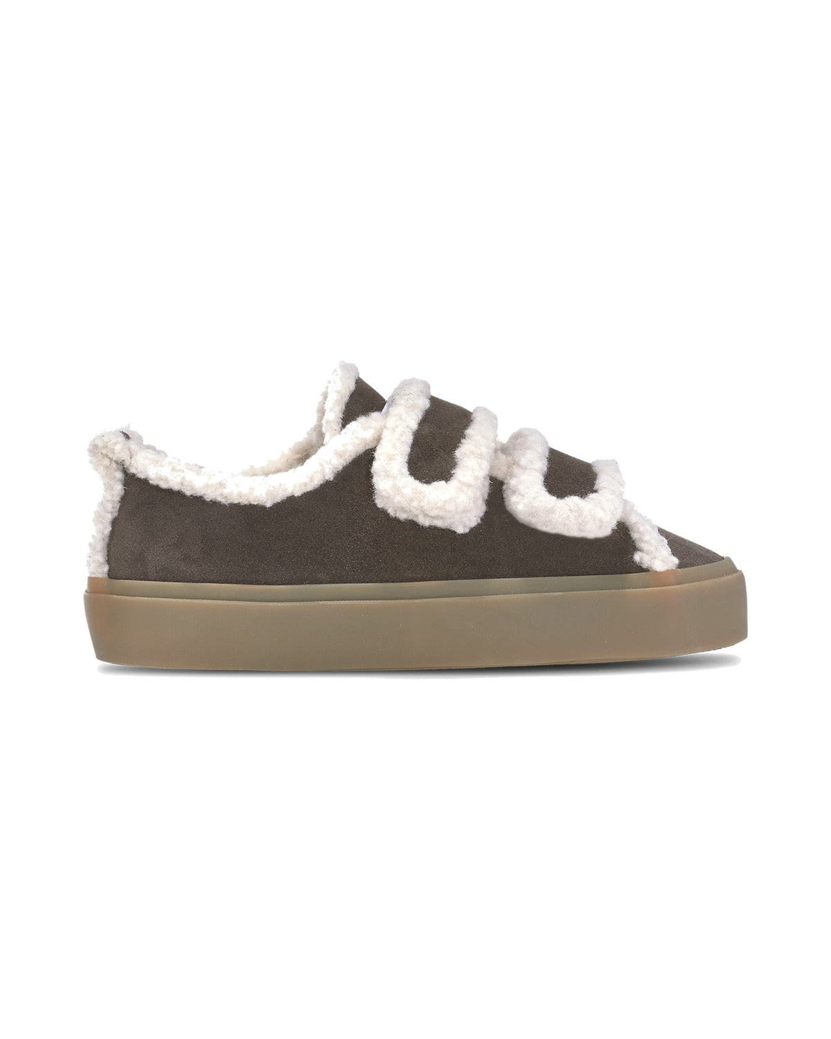 Sneakers con strappo Inuikii Shearling Low Velcro, colore Marrone scuro, vista principale