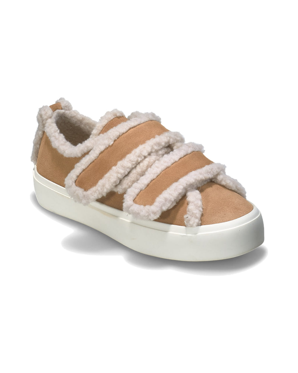 Sneakers con strappo Inuikii Shearling Low Velcro, colore Beige, immagine 4 di 4