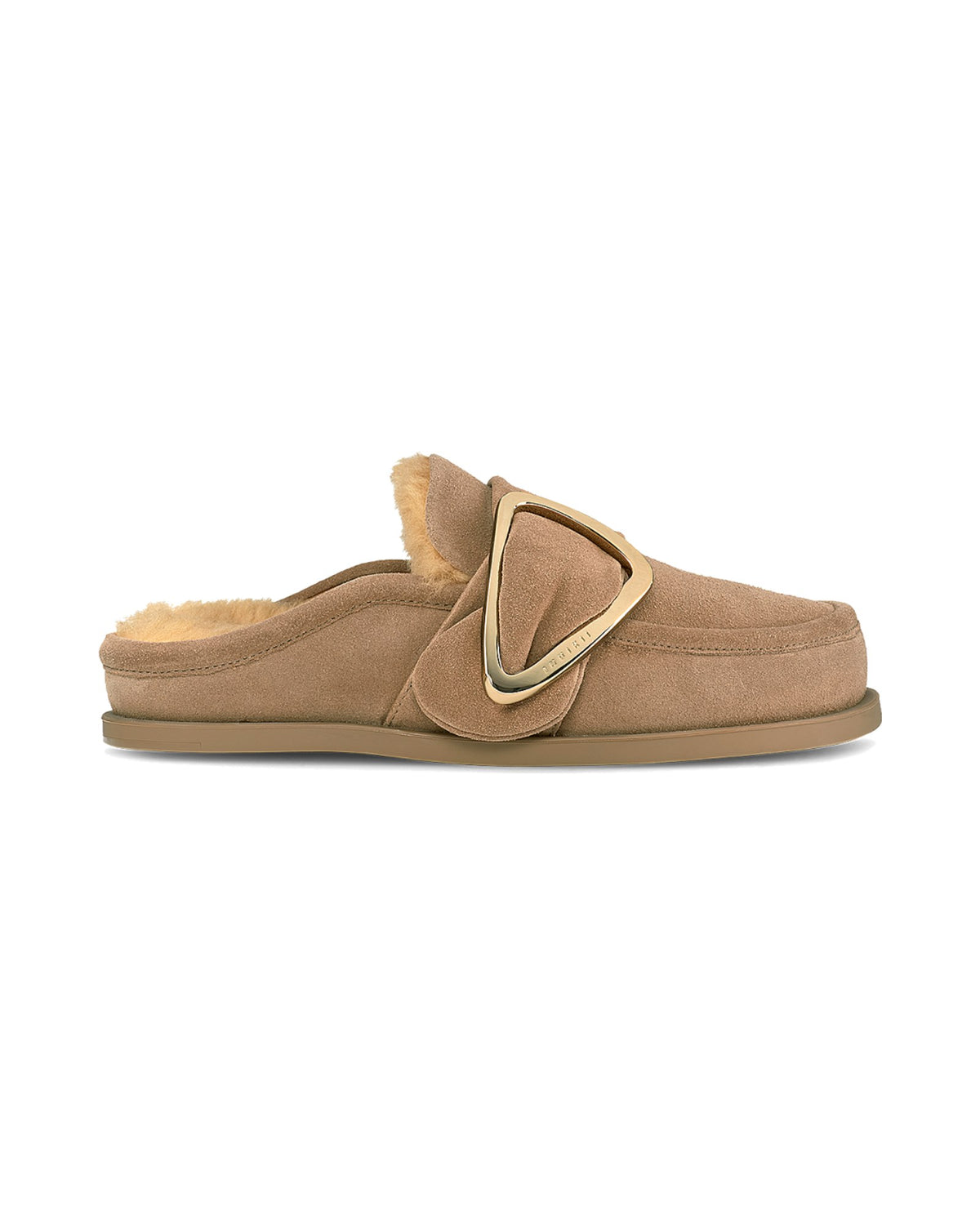 Zoccolo Inuikii Shearling Mule Soft in scamosciato foderato in lana, colore Beige, immagine 2 di 4