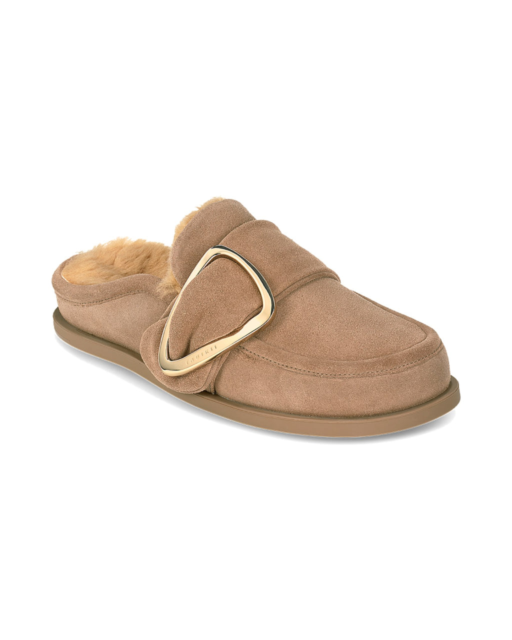Zoccolo Inuikii Shearling Mule Soft in scamosciato foderato in lana, colore Beige, immagine 3 di 4