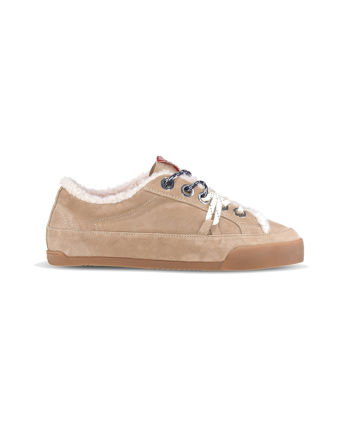 Sneakers Inuikii Tessa in scamosciato con fodera in lana, colore Beige, vista principale