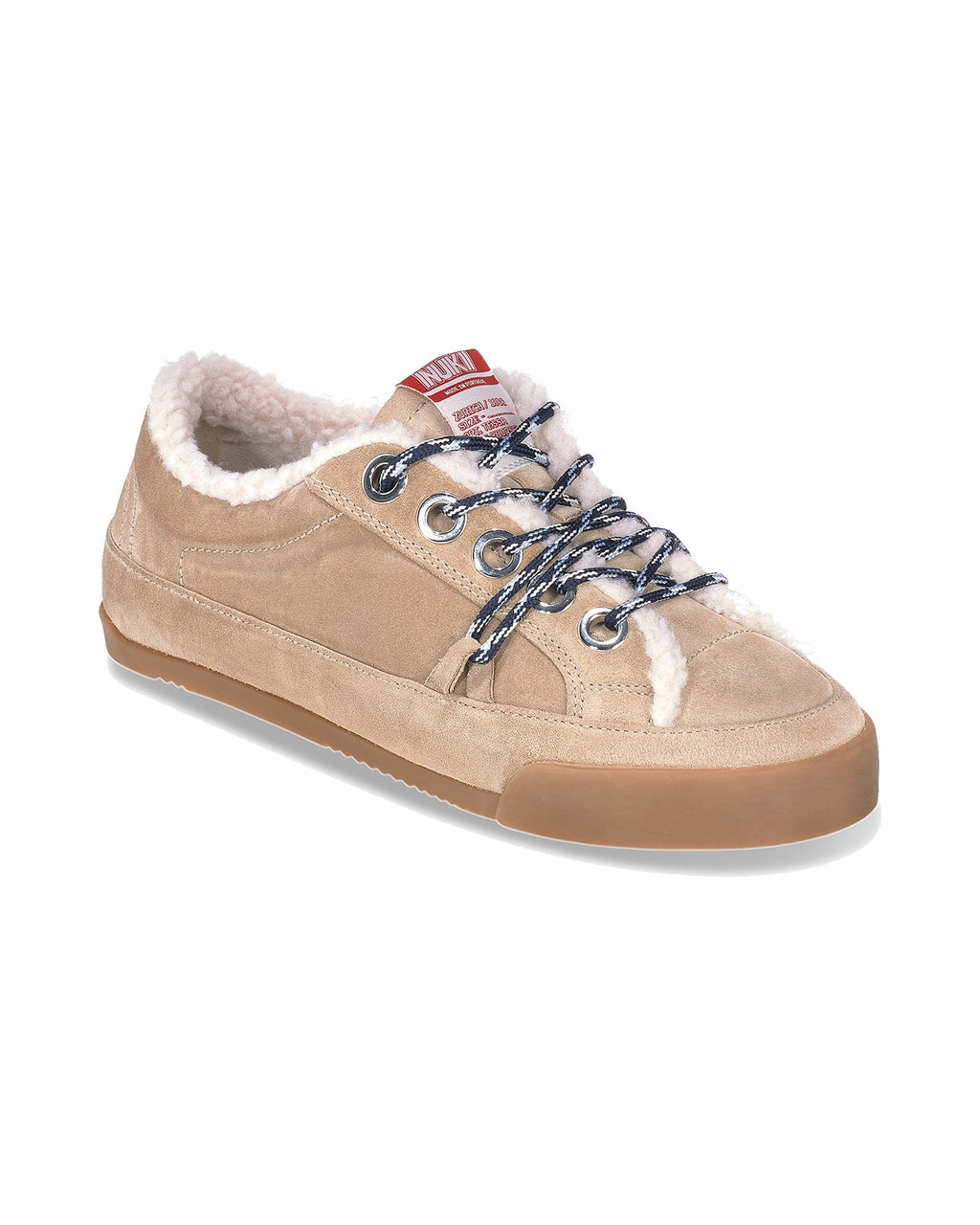 Sneakers Inuikii Tessa in scamosciato con fodera in lana, colore Beige, immagine 4 di 8