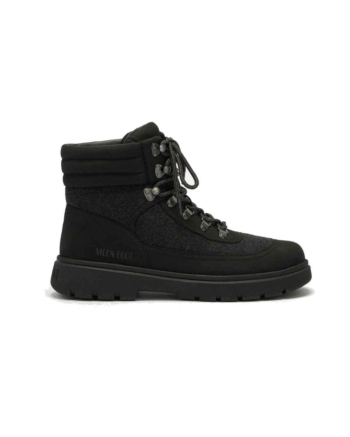 Anfibio in nubuck e feltro Moon Boot Combat Boot Felt, colore Nero, vista principale