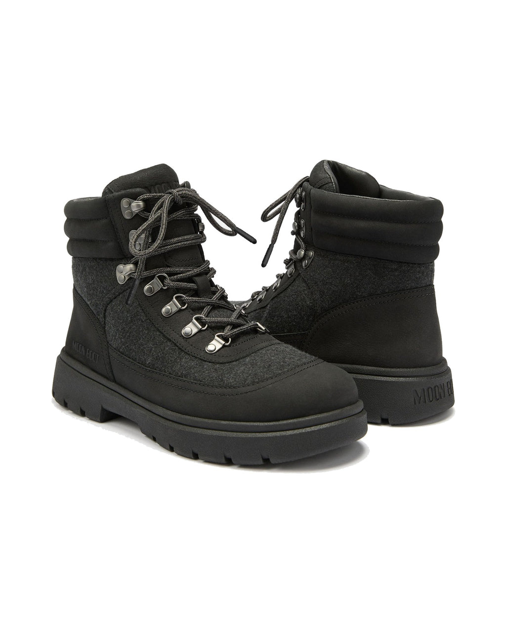 Anfibio in nubuck e feltro Moon Boot Combat Boot Felt, colore Nero, immagine 4 di 5