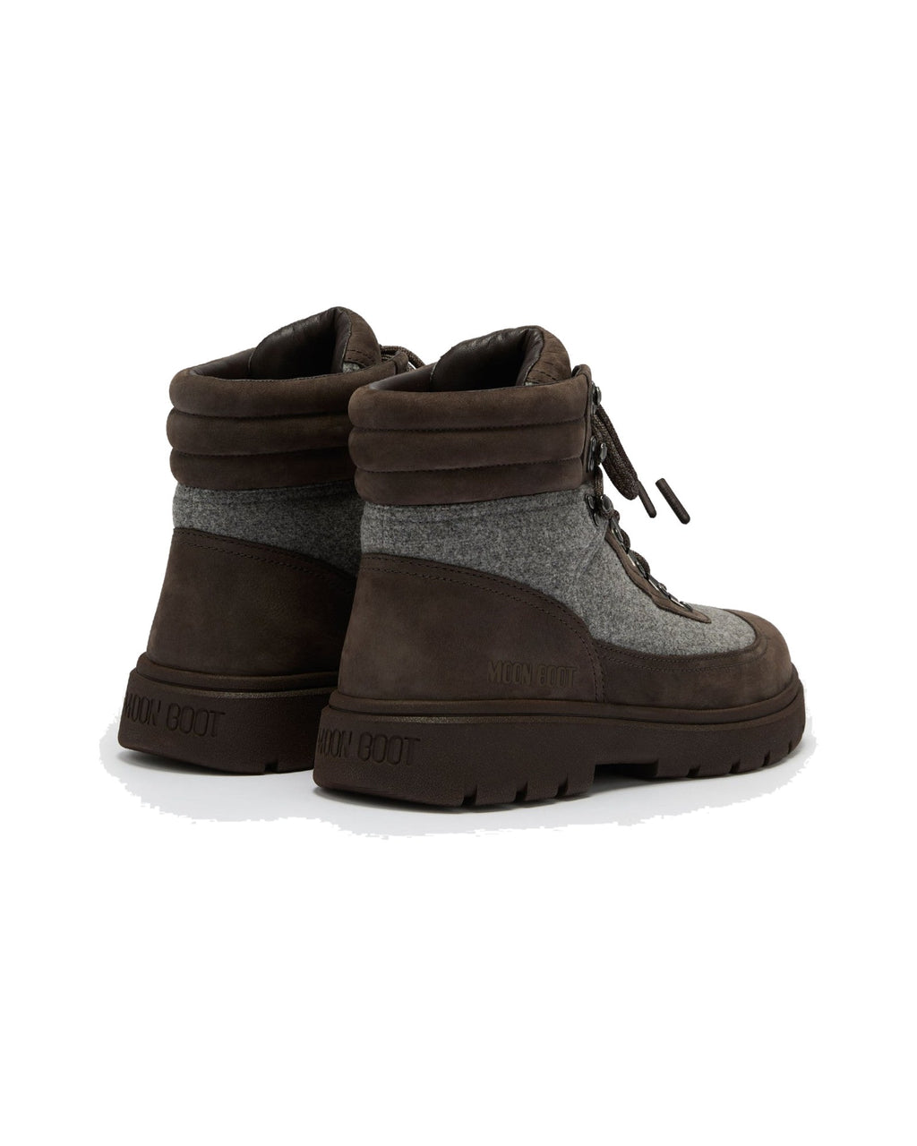 Anfibio in nubuck e feltro Moon Boot Combat Boot Felt, colore Cacao/Grigio, immagine 2 di 4